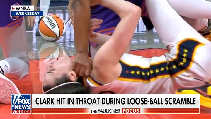 Caitlin Clark hit in throat during WNBA loose-ball scramble, sparking backlash and game suspension