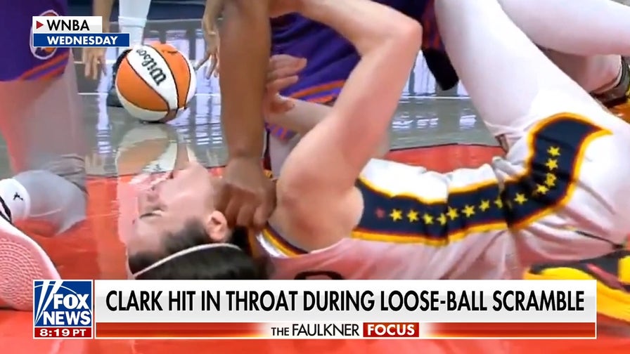 Caitlin Clark hit in throat during WNBA loose-ball scramble, sparking backlash and game suspension