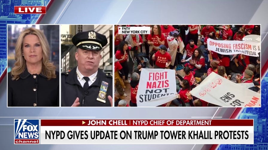 Police force is 'well-versed' in Khalil protest groups, NYPD chief says