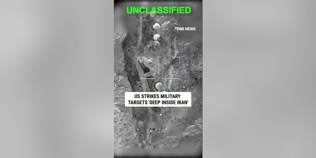 US forces shown 'striking military targets deep inside Iran'