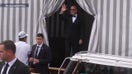 Jeff Bezos exits hotel in Venice ahead of wedding to Lauren Sánchez