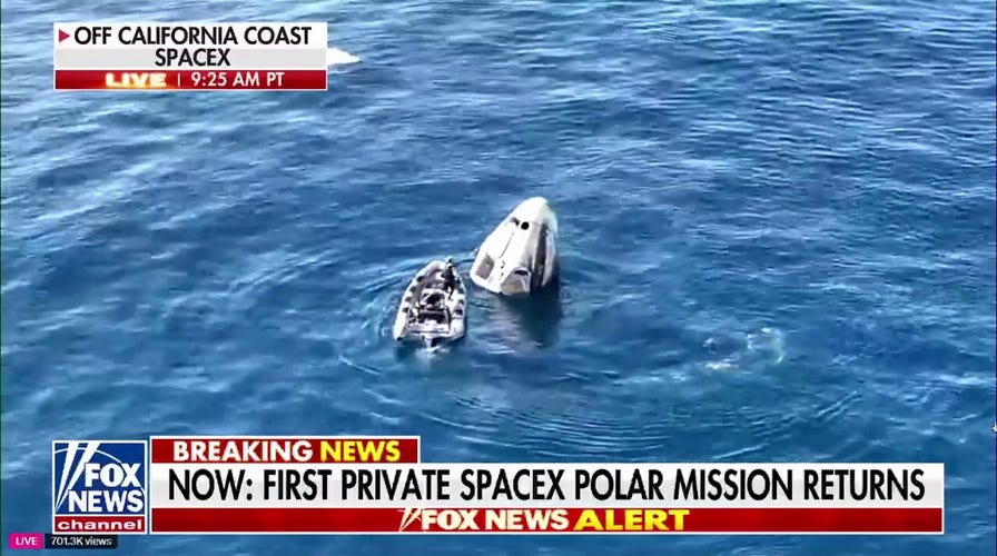  First private SpaceX polar mission returns to Earth, lands off California coast
