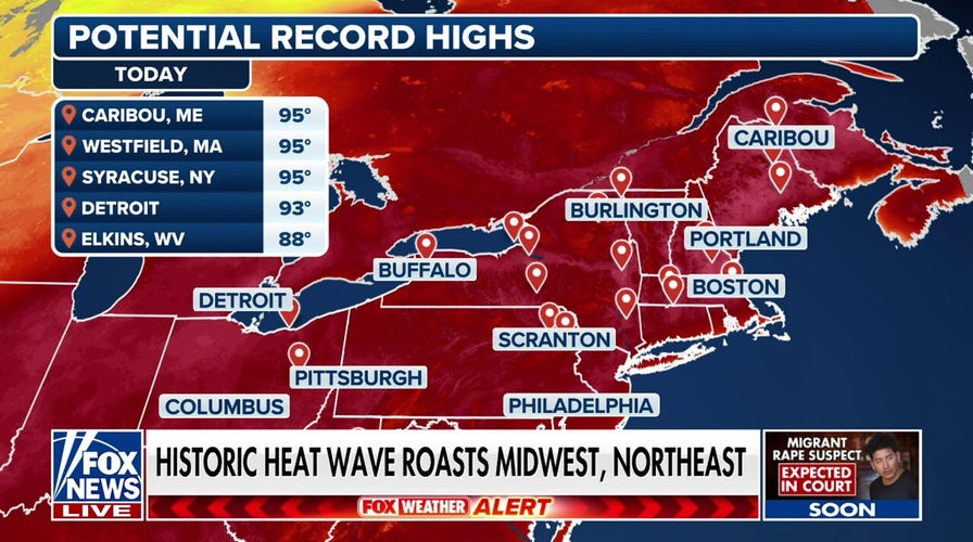 Temperatures soar across the Midwest, Northeast