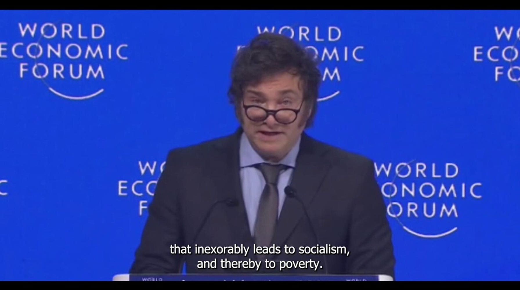 Argentina's Milei Warns WEF Against Socialism, Cites Western Values in Jeopardy