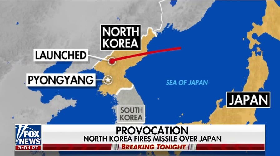 North Korea fires ballistic missile over Japan 