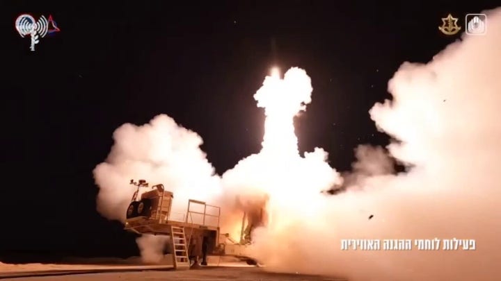 Israel's air defense systems in action