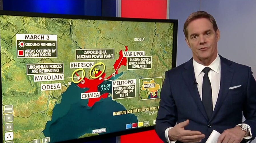 Bill Hemmer highlights Ukrainian towns targeted during the Russian invasion