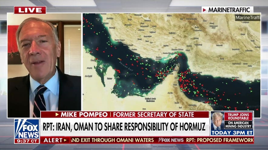 Pompeo warns allowing Iran to control Strait of Hormuz is 'unacceptable'