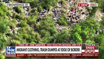 Clothes, trash found at the edge of the Texas border