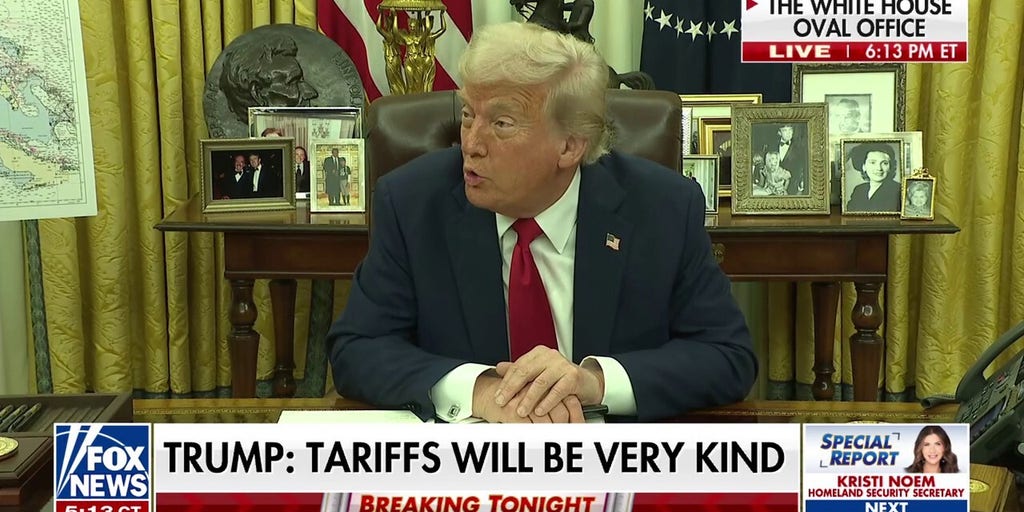 Trump touts 'liberation of America' as he answers press questions from Oval Office