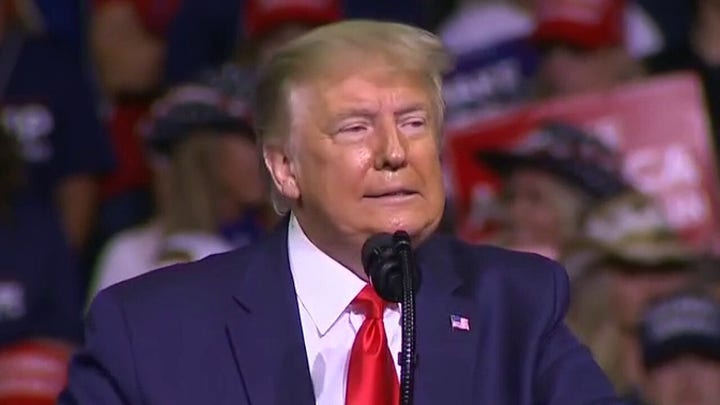 Trump: We will never kneel to our national anthem or our great American flag