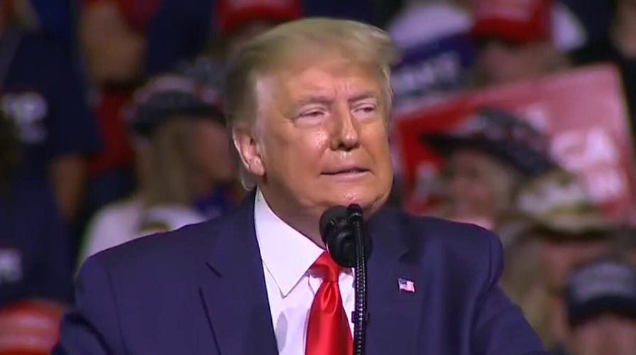 Trump: We will never kneel to our national anthem or our great American flag