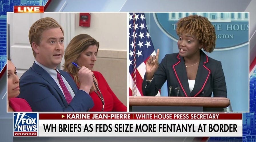 Peter Doocy grills Karine Jean-Pierre about the Biden administration's fentanyl crisis response