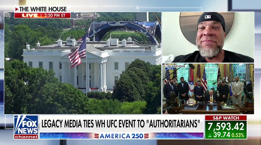 Legacy media melting down   implicit    White House UFC event