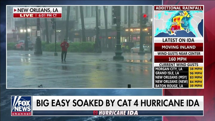 Power outages reported in New Orleans as Hurricane Ida slams southwest