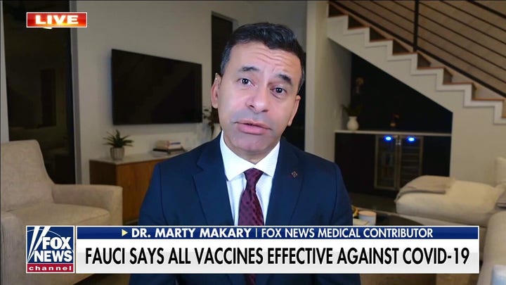 Dr. Makary not concerned a COVID variant will become resistant to vaccine