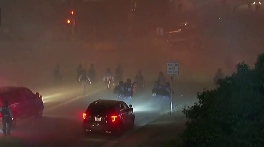 Law enforcement officers advance in Minneapolis