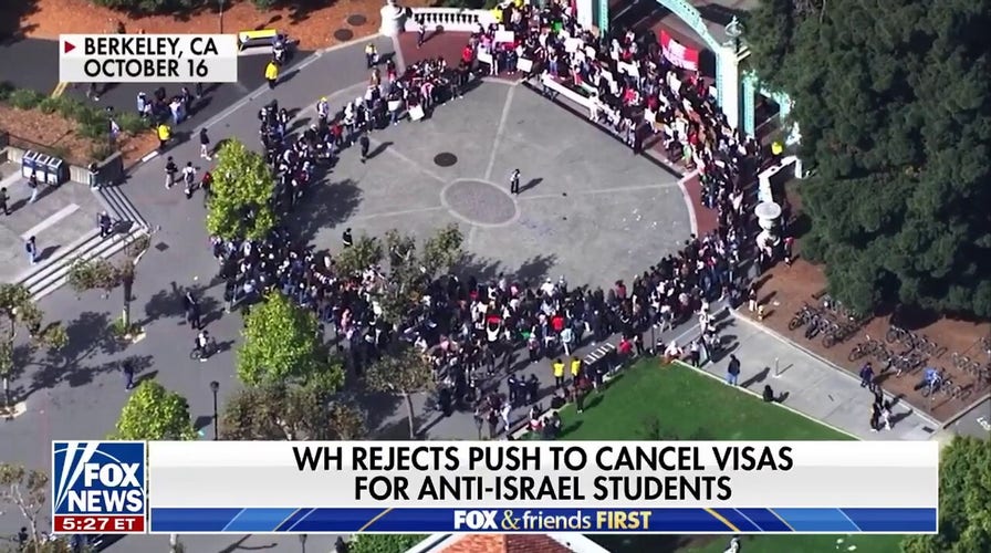 White House rejects push to cancel visas for anti-Israel students 