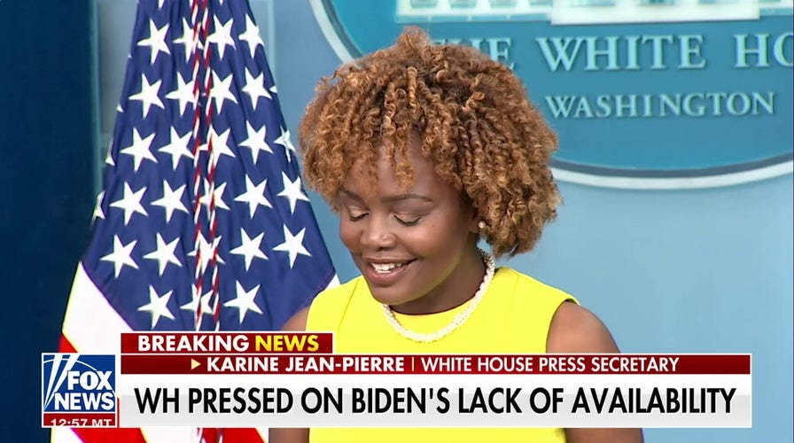  Karine Jean-Pierre laughs off call for Biden to talk to reporters about health