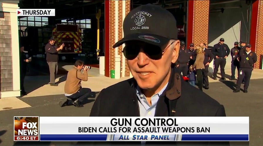 Biden calls for more gun control as GOP takes House.