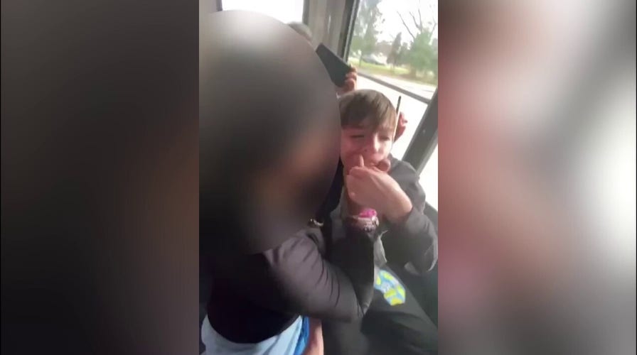 Virginia school bus video shows student choking another student in alleged bullying incident.