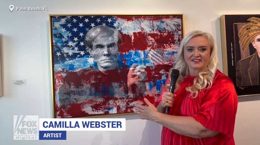 Florida artist who paints new American flag each year reveals patriotic piece on display at Art Basel