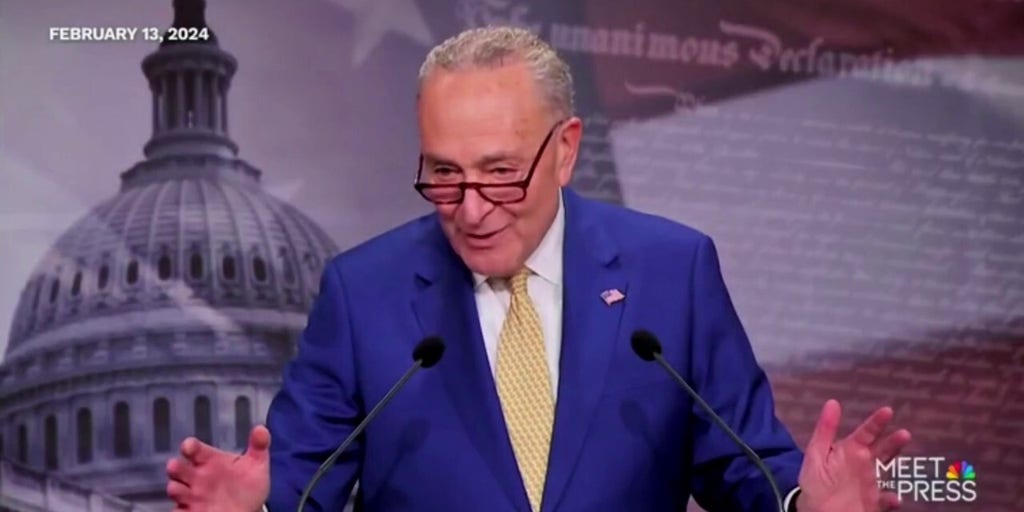 Schumer confronted with clip of himself declaring Biden's decline 'right-wing propaganda'