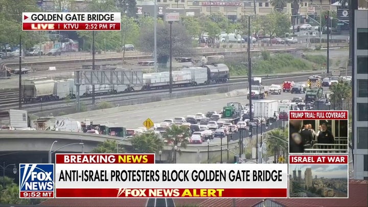 Anti-Israel Agitators Block Golden Gate Bridge Traffic | Fox News