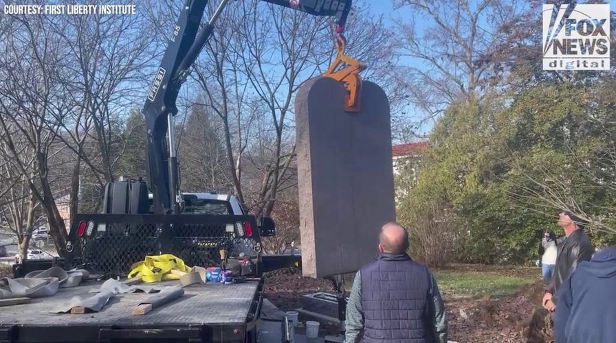 Ten Commandments display reinstalled at Kentucky Capitol grounds