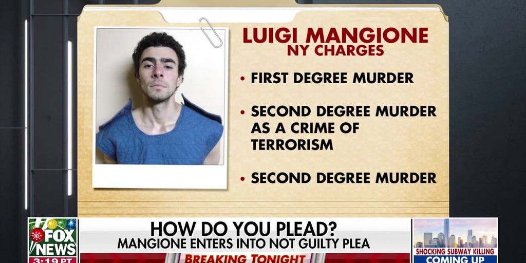Luigi Mangione enters 'not guilty' plea in murder case