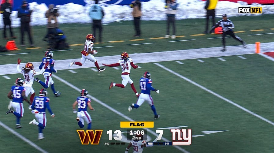 Jaylin Lane returns punt 63-yards for TD, extending Commanders' lead over Giants | NFL Highlights