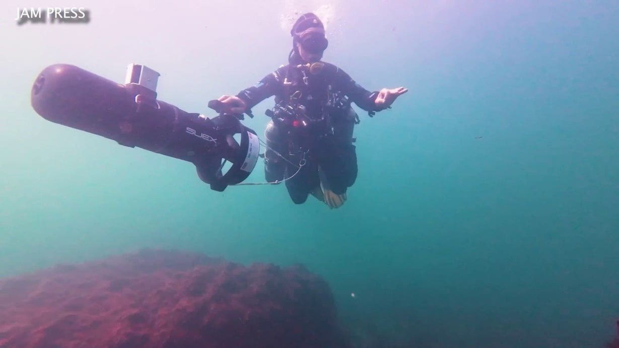 Divers explore mysterious ruins hidden beneath North Sea for centuries