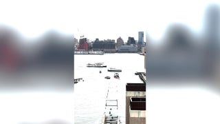 Rescue boats caput  to tract  of chopper  clang  connected  the Hudson River - Fox News