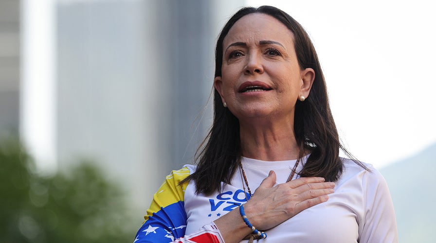  Venezuela’s María Corina Machado speaks aft  Trump meeting
