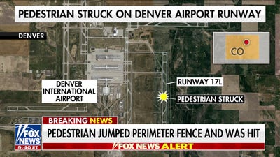Pedestrian killed in Frontier flight collision