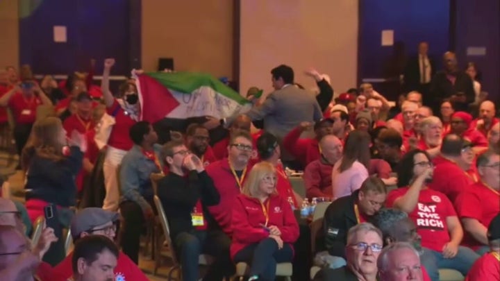 Pro-Palestinian protester disrupts Biden speech to UAW workers