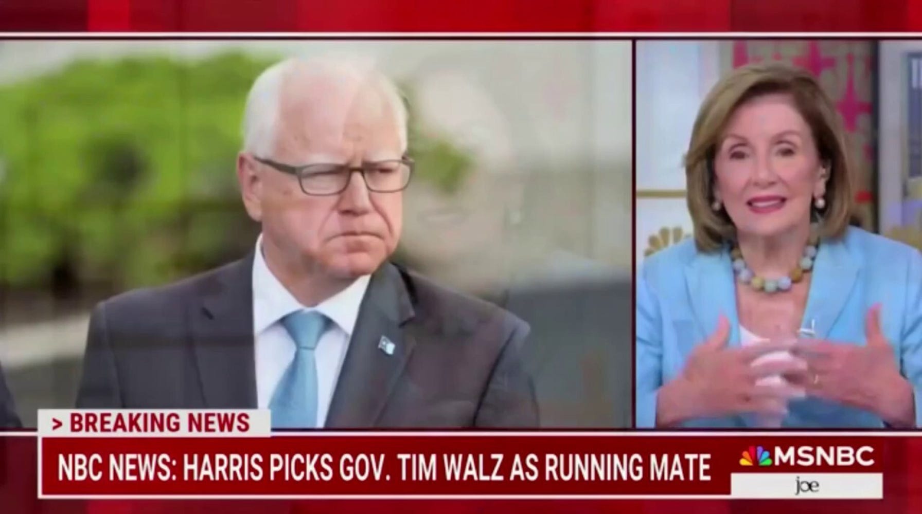 Pelosi Rejects Notion of Walz as 'Progressive' as Harris Running Mate