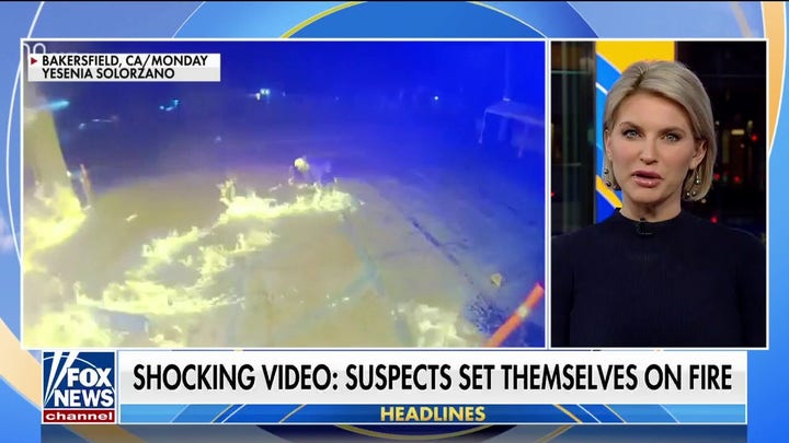 Caught on camera: Arsonists accidentally set themselves on fire