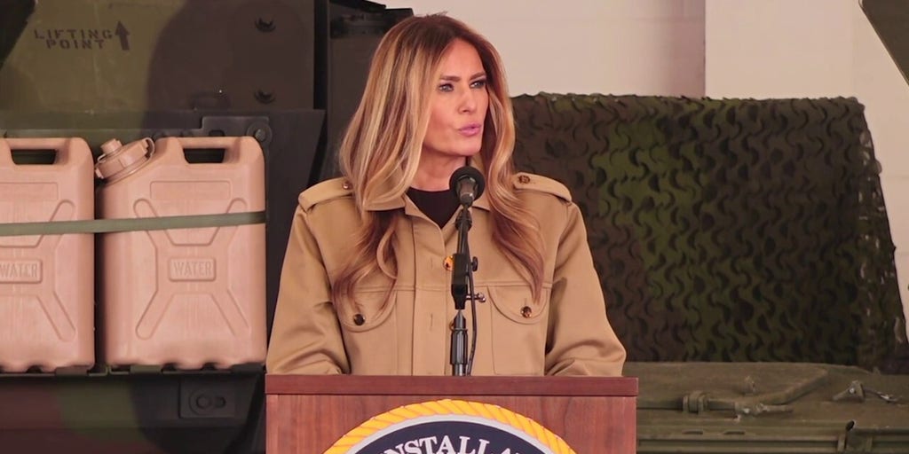 First Lady Melania Trump says AI 'will take center stage in the theater of war' in speech to Marines