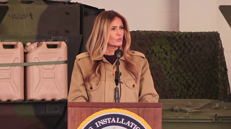 First Lady Melania Trump says AI 'will take center stage in the theater of war' in speech to Marines