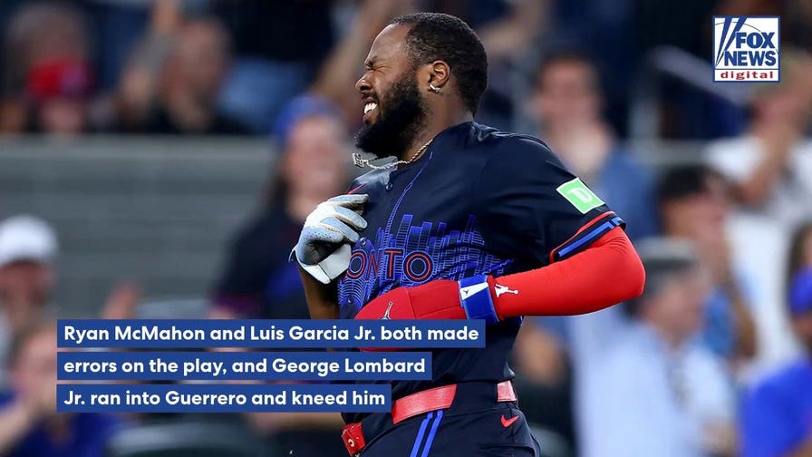 MLB star leaves game after big collision during chaotic play