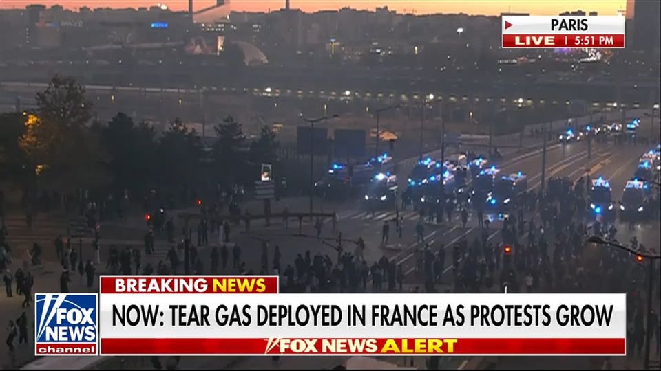 Chaos in Paris continues as police respond with tear gas