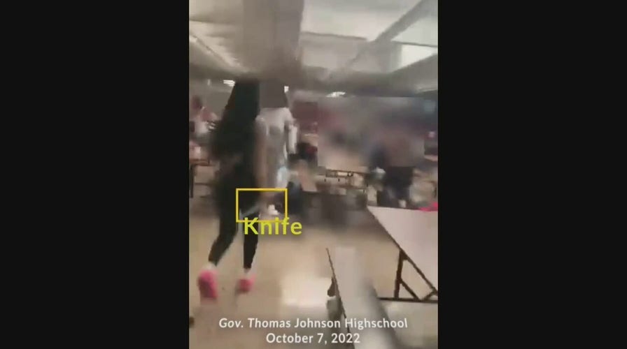 Maryland teen seen wielding knife in school lunchroom in shocking video