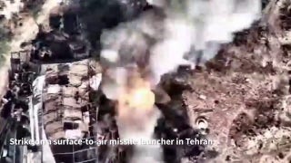 IDF shares video of surface-to-air missile launcher strike in Tehran