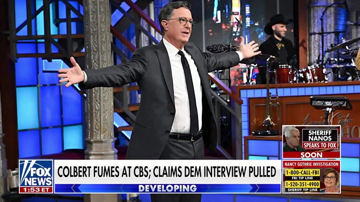 Colbert rages at CBS after network pulls interview with Texas Democrat