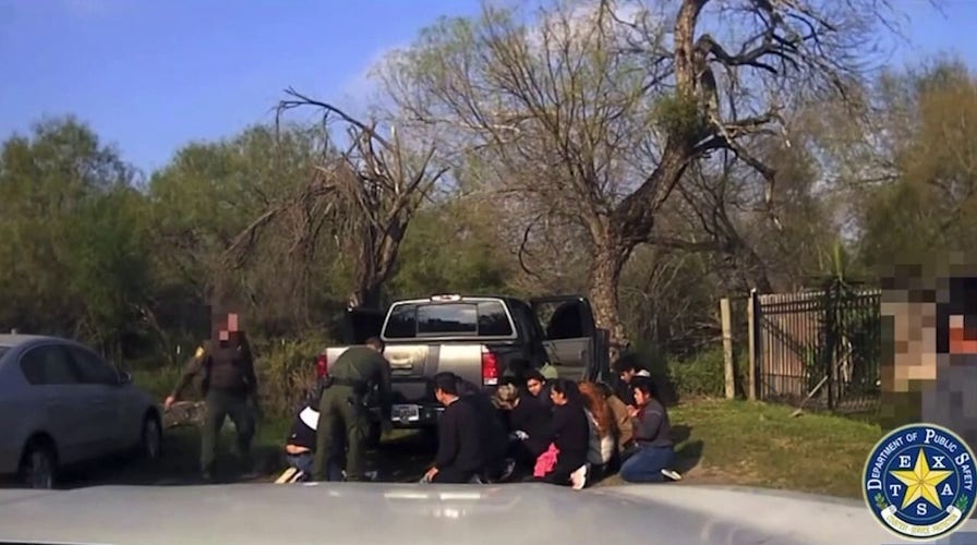 Texas authorities and U.S. Border Patrol arrest 14 illegal immigrants and alleged human smuggler after high-speed chase