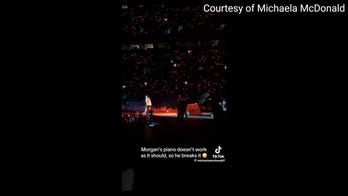 Morgan Wallen pushes over a piano after getting frustrated on stage