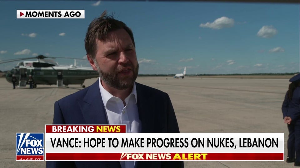 VP JD Vance departs to Switzerland for negotiations with Iran