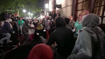 Pro-Israel Columbia students try to stop mob takeover of Hamilton Hall