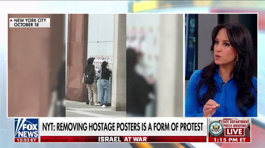 NY Times slammed for abominable spinning of vandalism of Hamas hostage posters